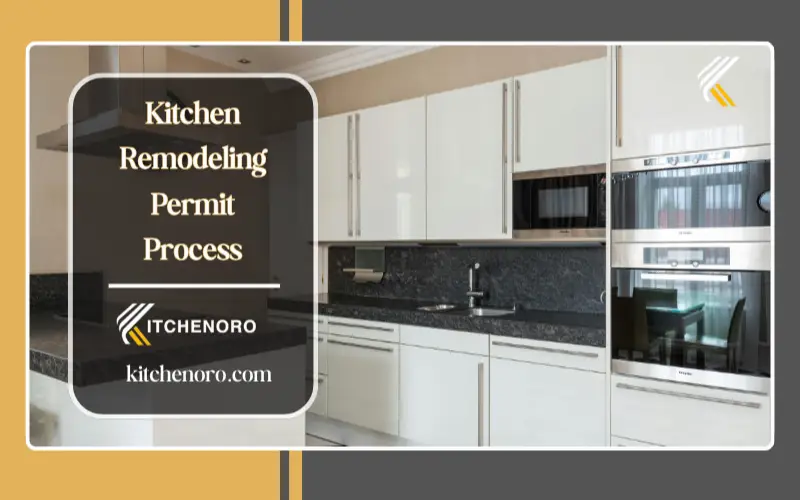 kitchen remodeling permit process illustration showing permit approval steps building department documents and inspection workflow