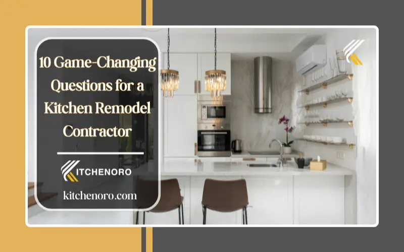 Homeowner asking a kitchen remodeling contractor questions about project timeline and cost estimate in modern kitchen