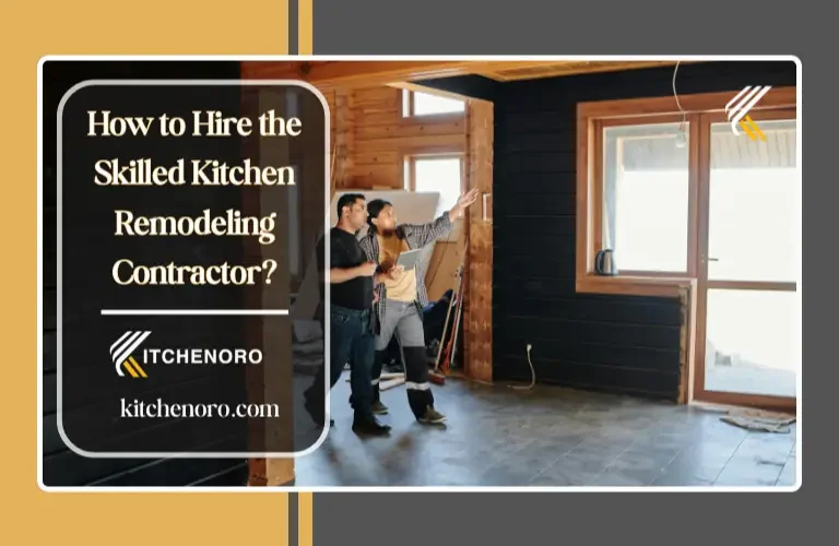 kitchen remodeling contractors discussing kitchen renovation plan with homeowner