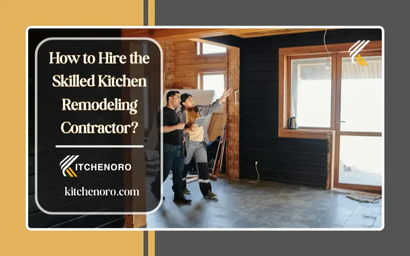 kitchen remodeling contractors discussing kitchen renovation plan with homeowner