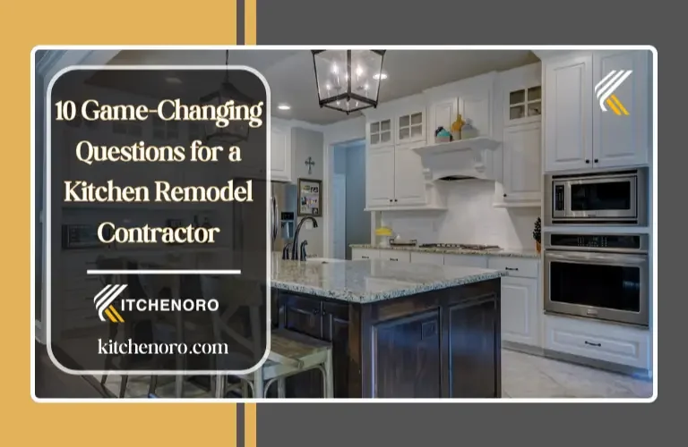 Questions to ask a kitchen remodeling contractor during consultation with homeowner reviewing kitchen renovation plans