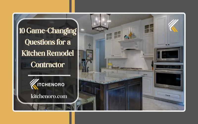 Questions to ask a kitchen remodeling contractor during consultation with homeowner reviewing kitchen renovation plans