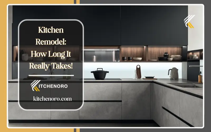 Kitchen remodel timeline showing 6–12 week renovation process with construction phases