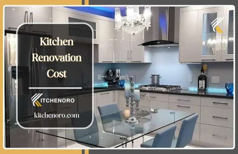 Average kitchen renovation cost in the U.S. ranging from $15,000 to $50,000 with cost breakdown chart