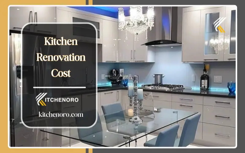 Average kitchen renovation cost in the U.S. ranging from $15,000 to $50,000 with cost breakdown chart