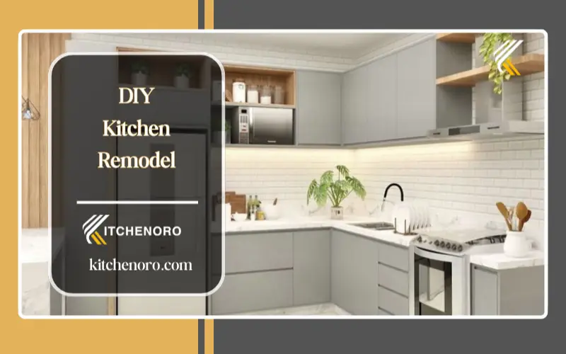 DIY kitchen remodel with painted cabinets, modern lighting, and budget-friendly upgrades