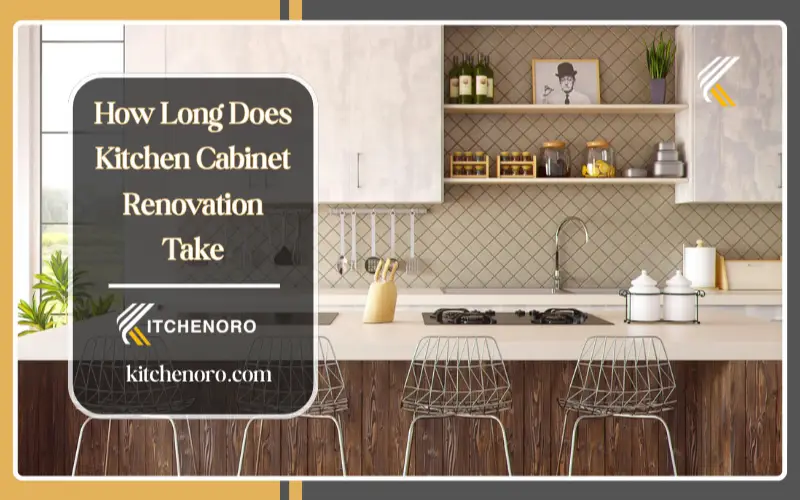 Contractor installing renovated kitchen cabinets showing cabinet renovation process time