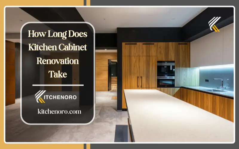 Kitchen cabinet renovation timeline showing refacing painting and replacement duration
