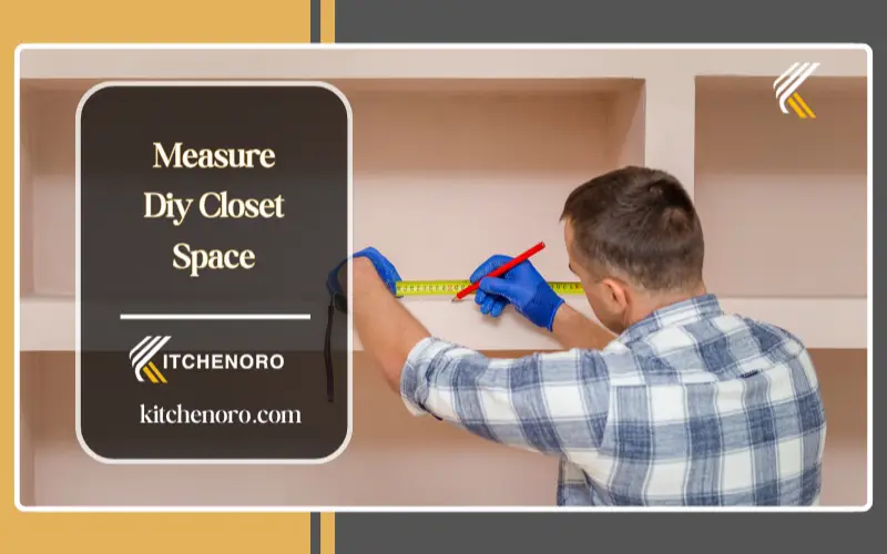 Measuring closet wall width and height before installing DIY closet shelves