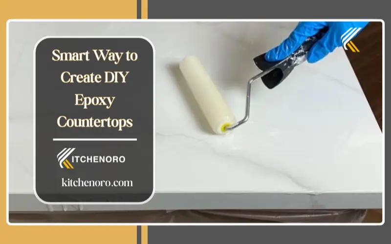 applying shellac primer on countertop before epoxy pour