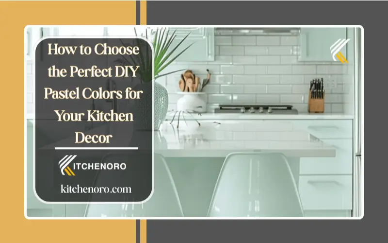 pastel kitchen decor combined with natural wood textures