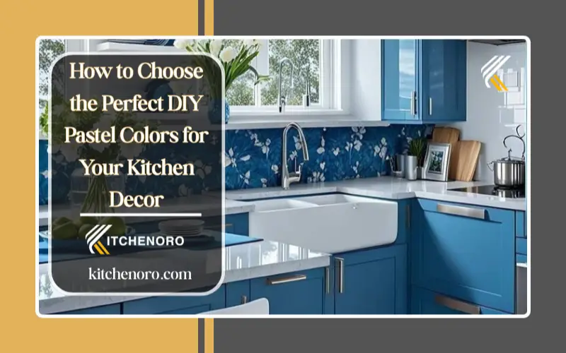 small kitchen design with pastel colors to make space look larger