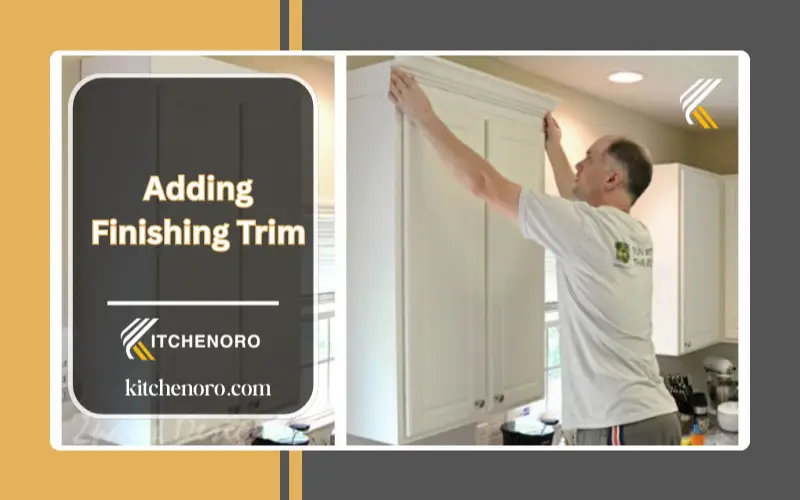 Adding Finishing Trim to kitchen cabinet