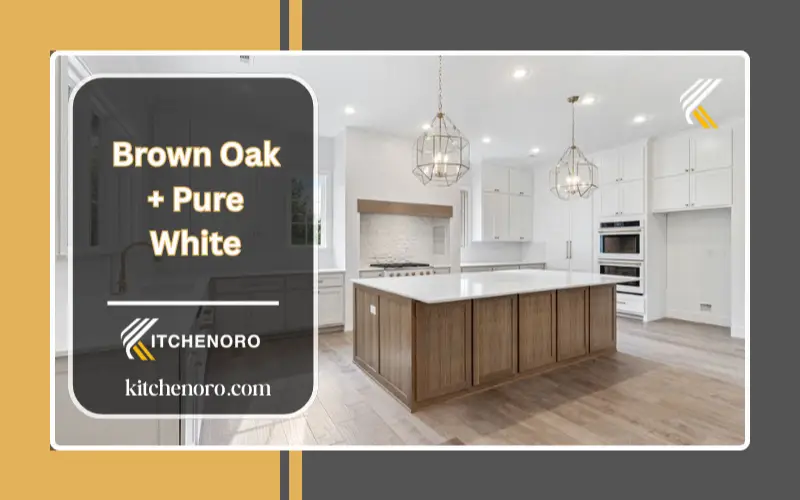 Brown Oak + Pure White