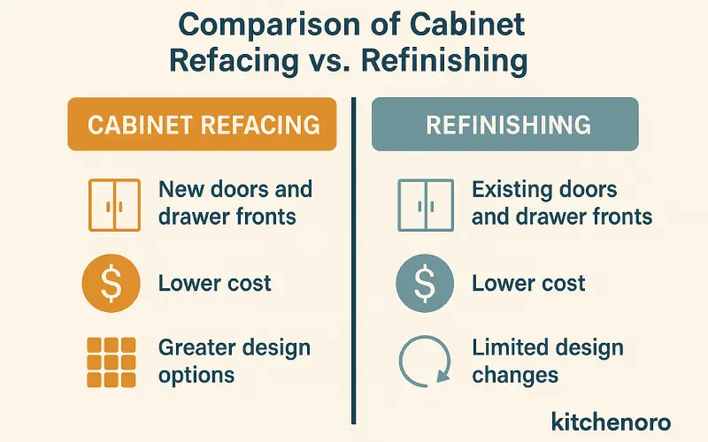Cabinet Refacing vs. Refinishing
