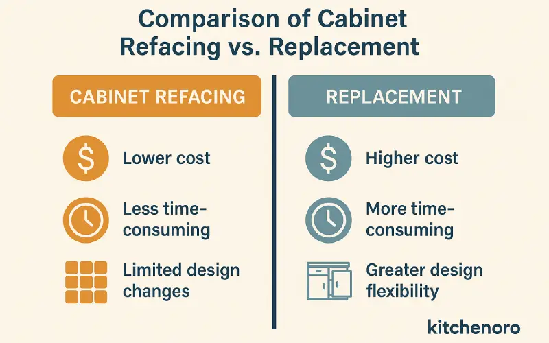 Cabinet Refacing vs. Replacement