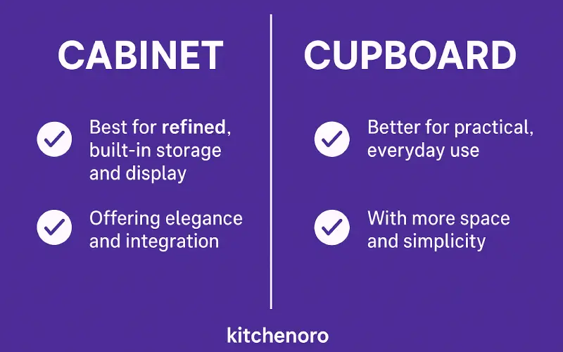 Cabinet v/s Cupboard