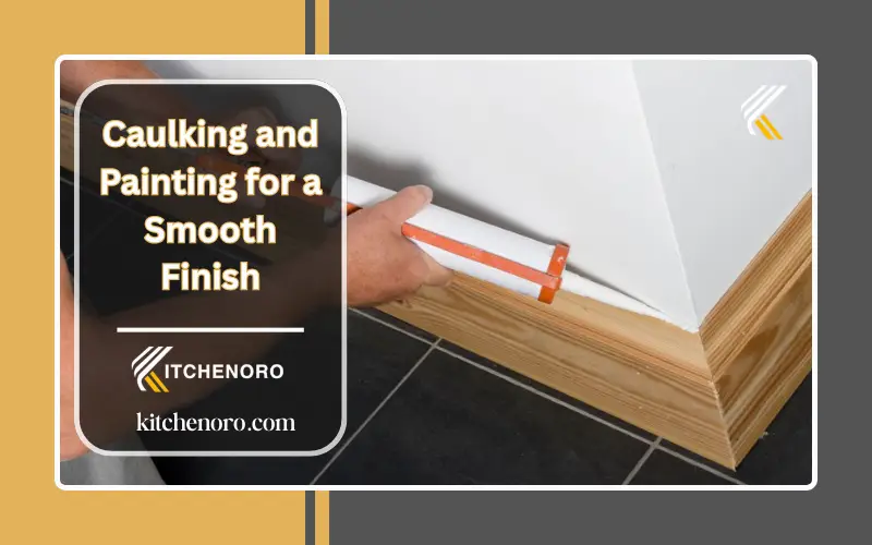 Caulking and Painting for a Smooth Finish for your kitchen cabinet