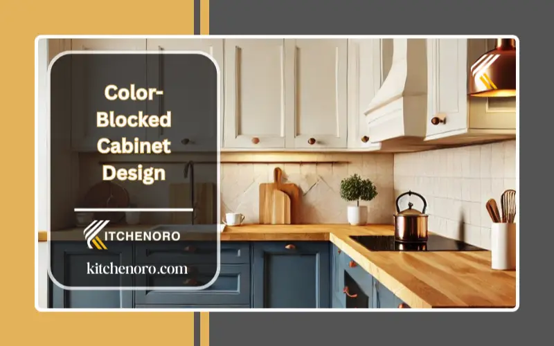 color-blocking to make the cabinetry look more vibrant and artistic