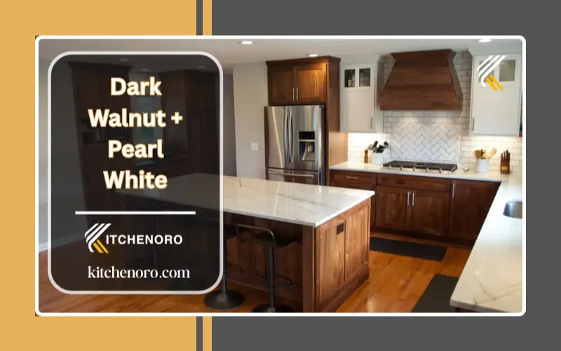 Dark Walnut + Pearl White