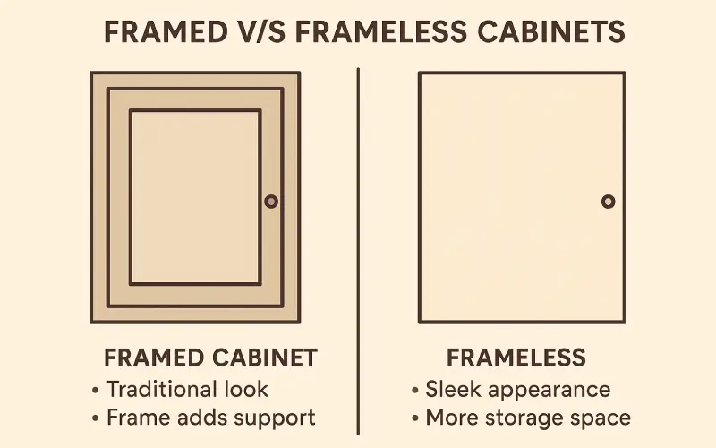 Framed v/s Frameless Cabinets