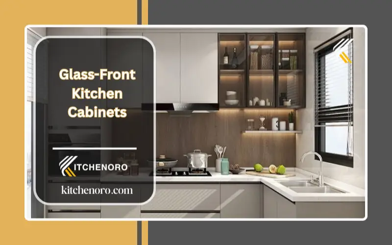 A Kitchen with Glass-Front Cabinets