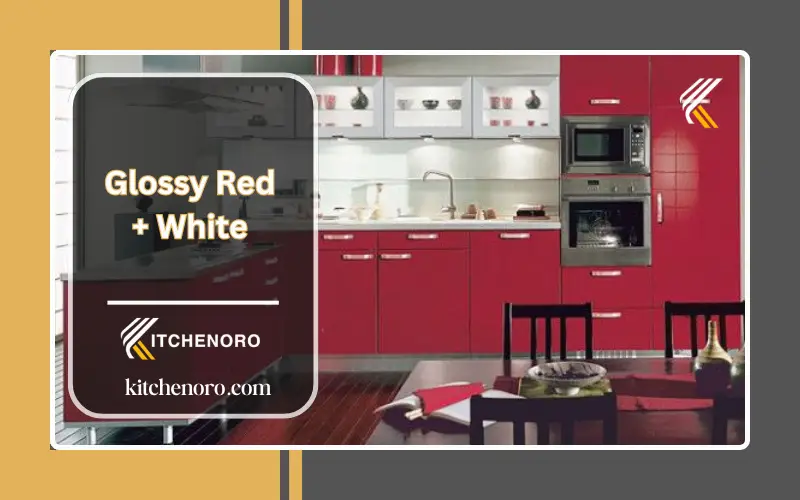 Glossy Red + White