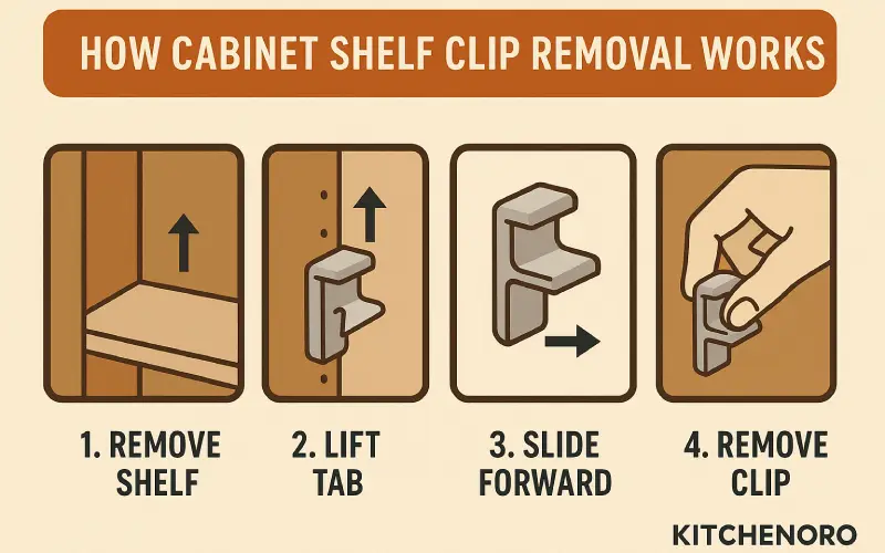 How Cabinet Shelf Clip Removal Works?
