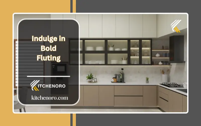 replaced flat surfaces with fluted islands to add shapeliness and design depth