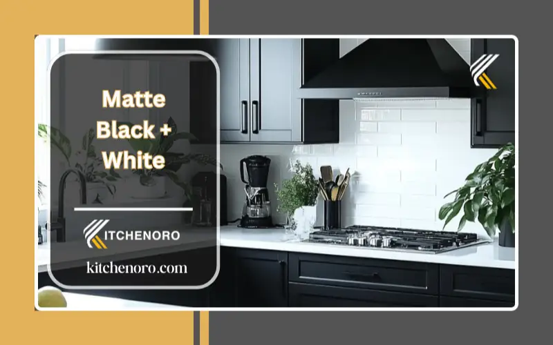Matte Black + White