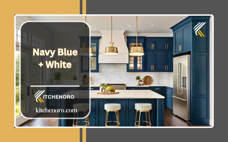 Navy Blue + White