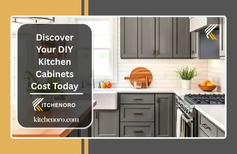 DIY kitchen cabinets cost overview showing custom built cabinets in a modern kitchen