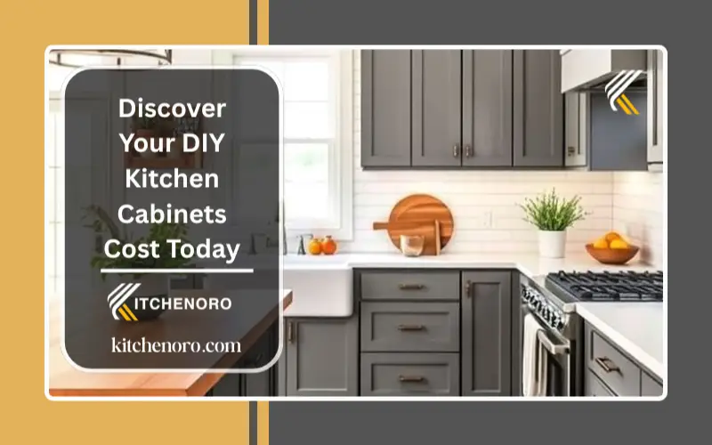 DIY kitchen cabinets cost overview showing custom built cabinets in a modern kitchen