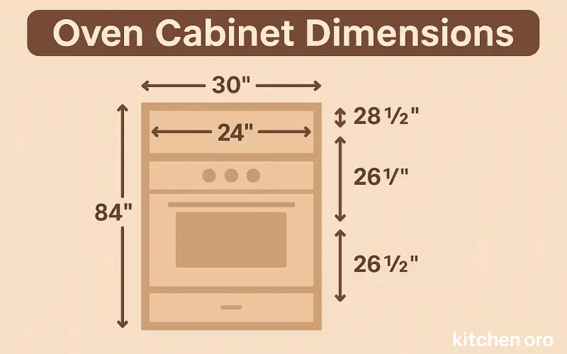 Dimensions of Oven Cabinets in kitchen