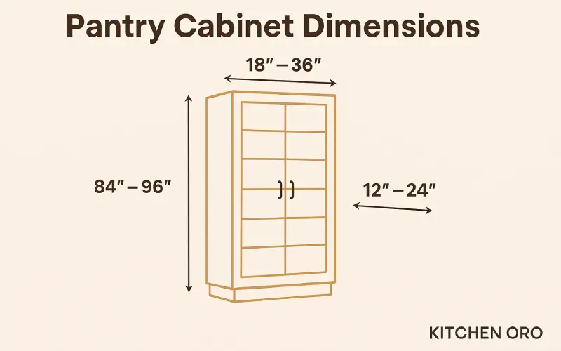 Dimensions of pantry cabinets
