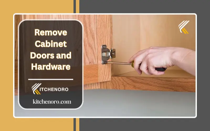 Remove Cabinet Doors and Hardware with screw