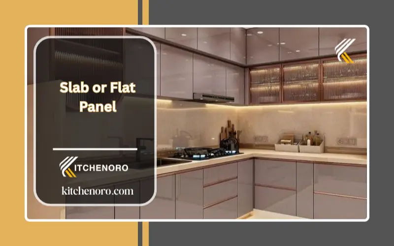 A Kitchen with Slab or Flat Panel