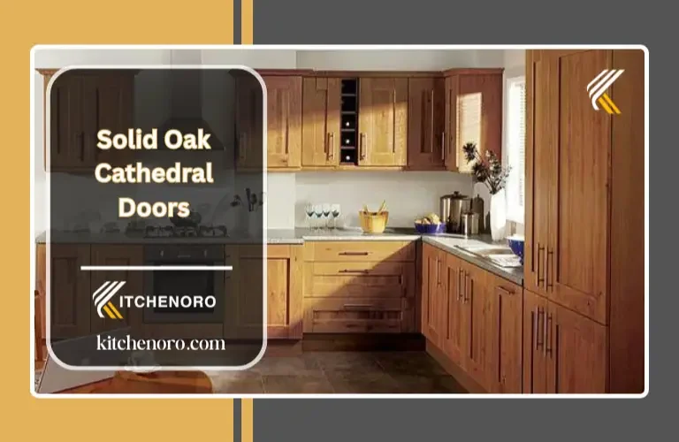 Cabinets with Solid Oak Cathedral Doors