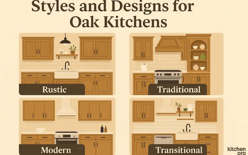 different Styles and Designs for Oak Kitchens