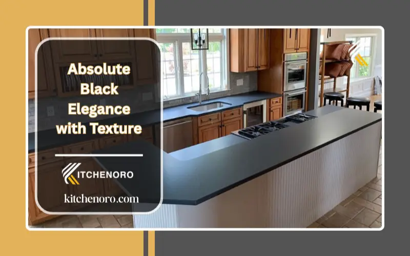 Absolute Black Granite in a leathered