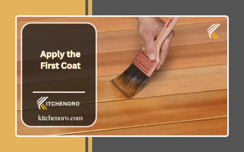 Apply the First Coat on butcher block