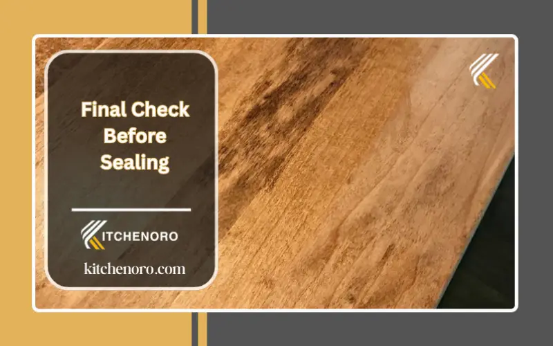 Final Check Before Sealing of butcher block