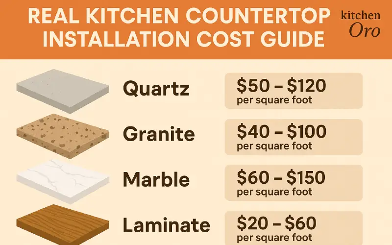 Real Kitchen Countertop Installation Cost Guide