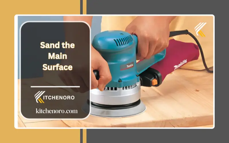 Sand the Main Surface of butcher block