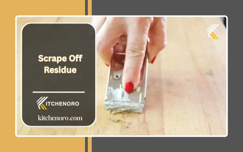 Scrape Off Residue of butcher block