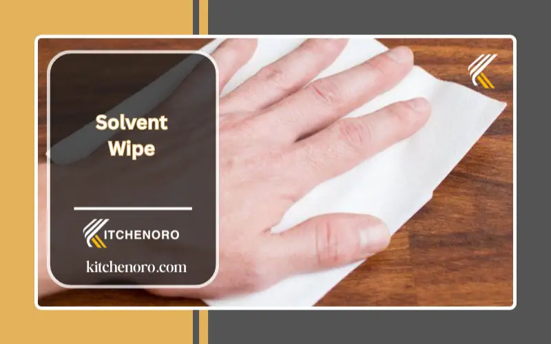 Solvent Wipe of butcher block