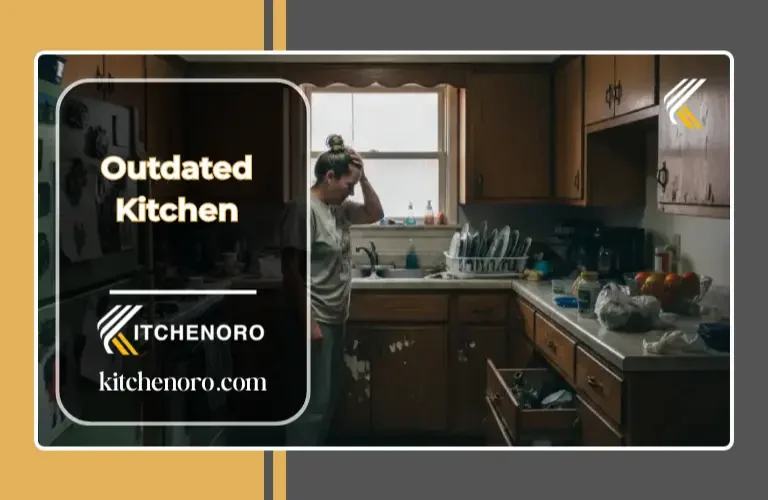 Outdated kitchen with poor layout and limited storage before renovation