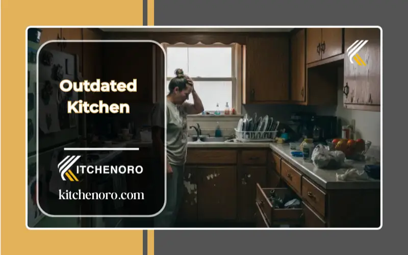 Outdated kitchen with poor layout and limited storage before renovation