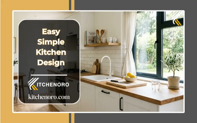 easy simple kitchen design with white cabinets and natural light