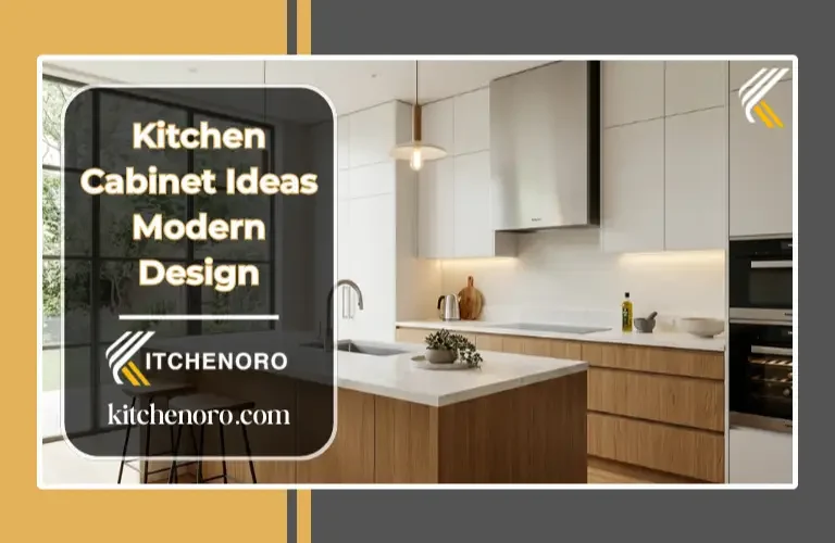 modern kitchen cabinet ideas design with white and wood cabinets